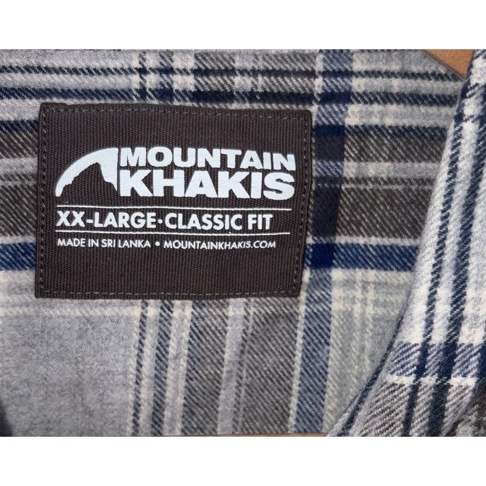 Mountain Khakis Mens 2XL XXL Gray Plaid‎ Long Sleeve Super Soft Flannel Pockets - Picture 5 of 7